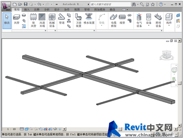 Revit如何利用对正工具快速修改风管对齐方式？插图