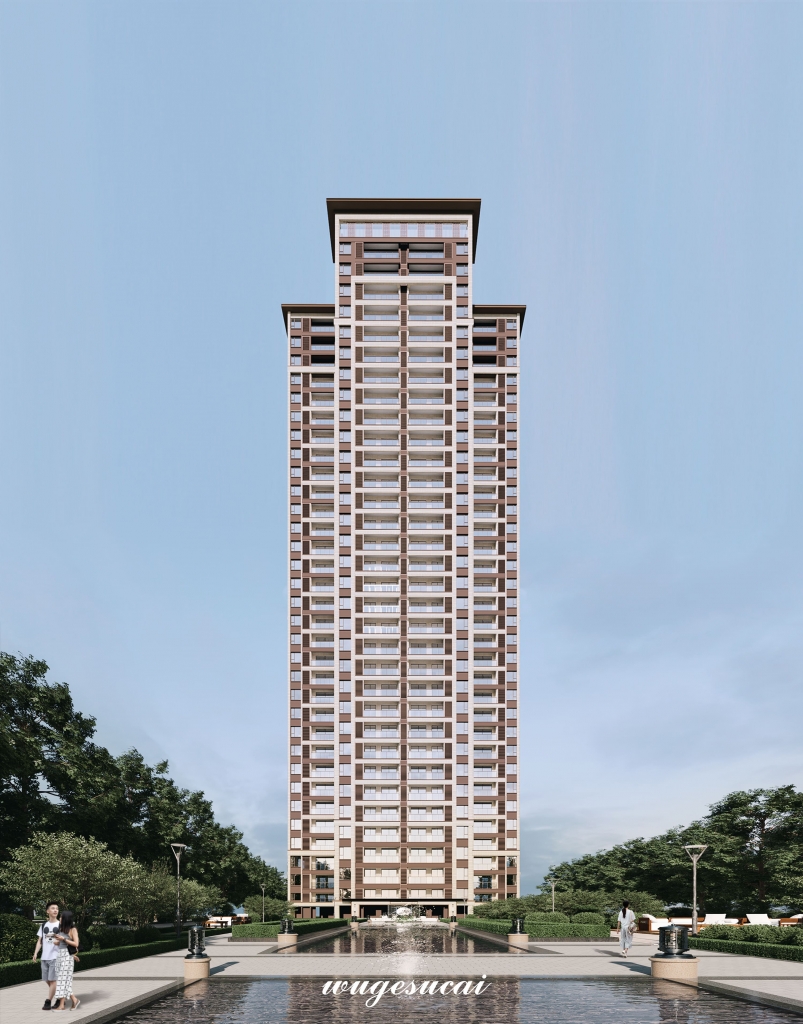 D5渲染器高层住宅建筑场景插图