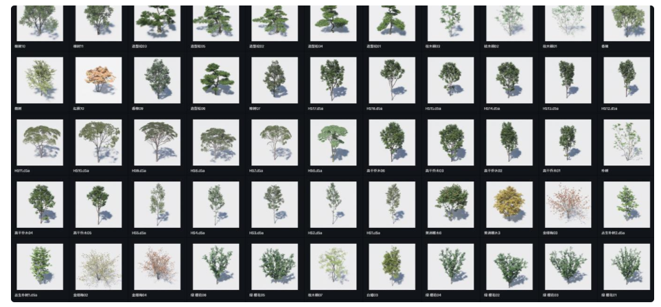【转载】大蛇建筑精选D5本地植物素材167棵插图2